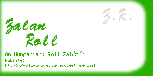 zalan roll business card